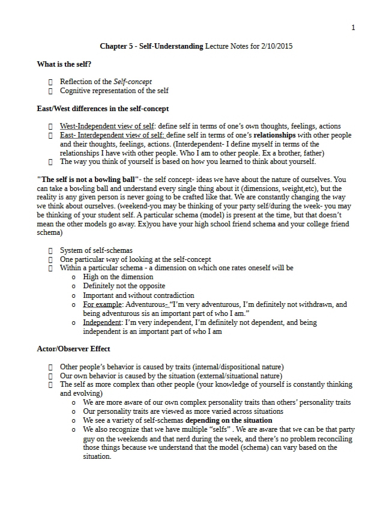 Lecture Notes for Chapter Five