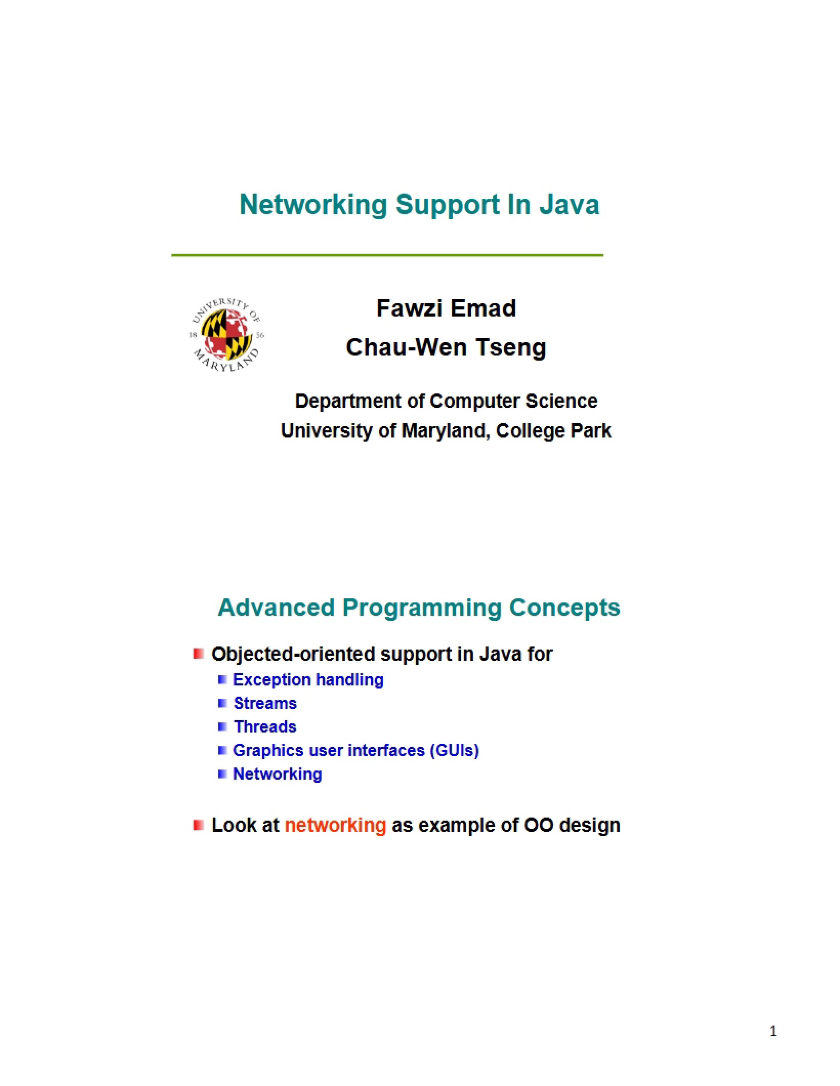 Networking in Java