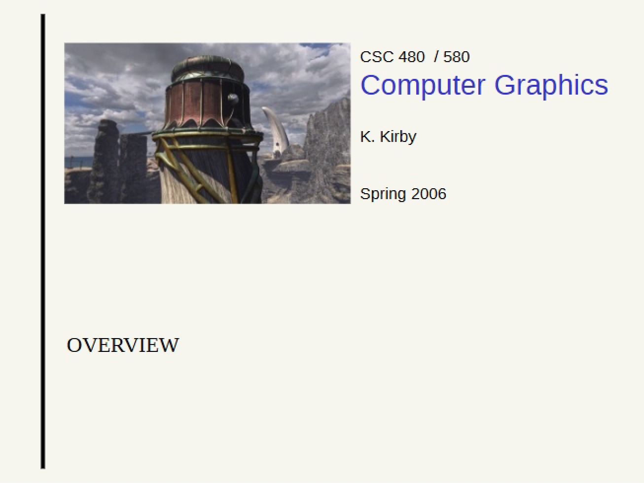 Computer Graphics Course Overview