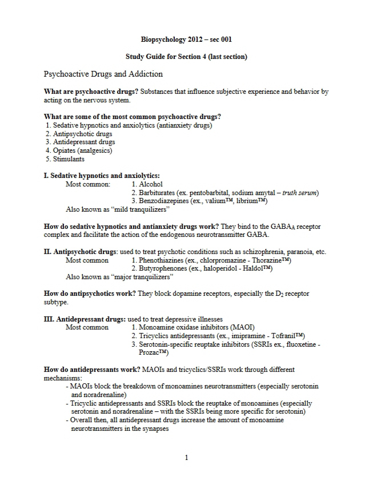 General Study Guide
