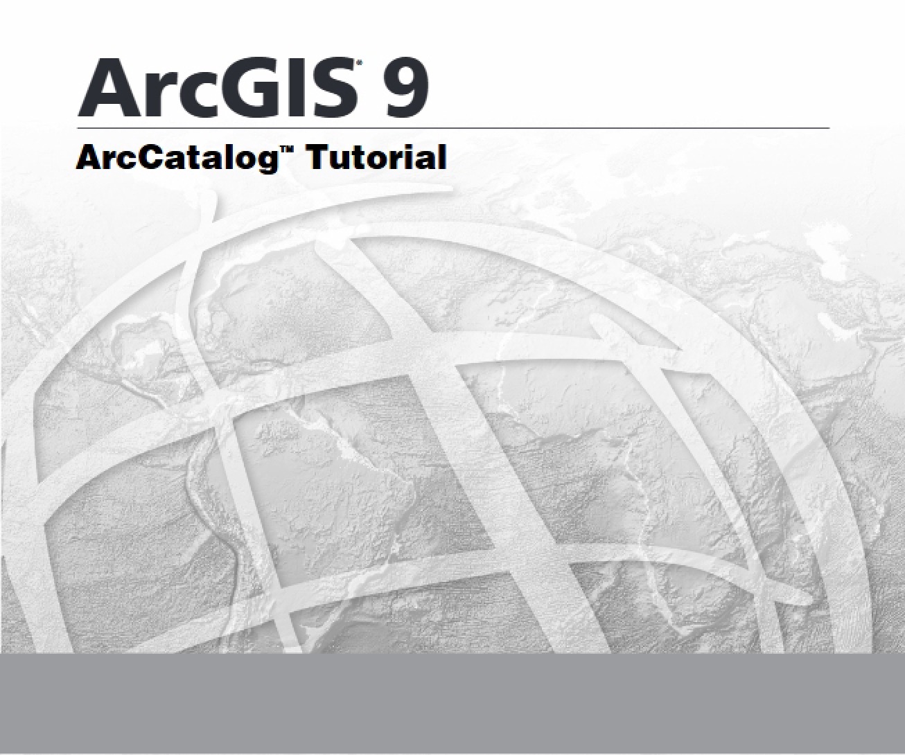Tutorial for ArcCatalog