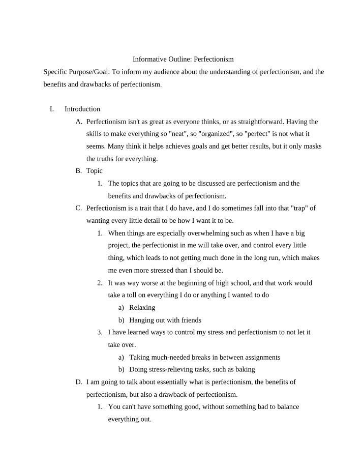 Perfectionism - Benefits and Drawbacks