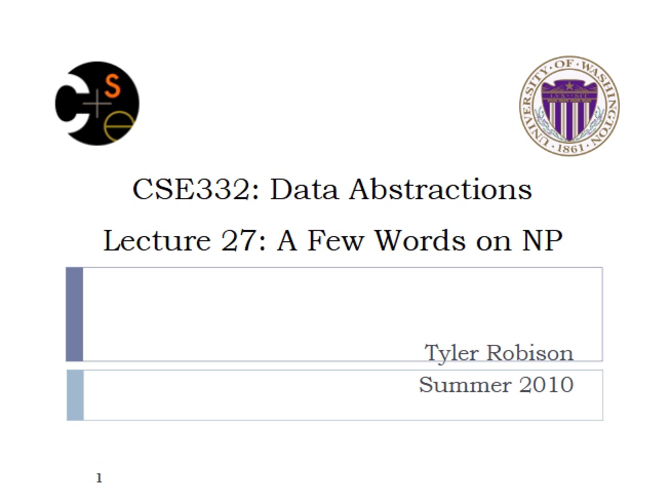 NP A Few Words - Data Abstractions
