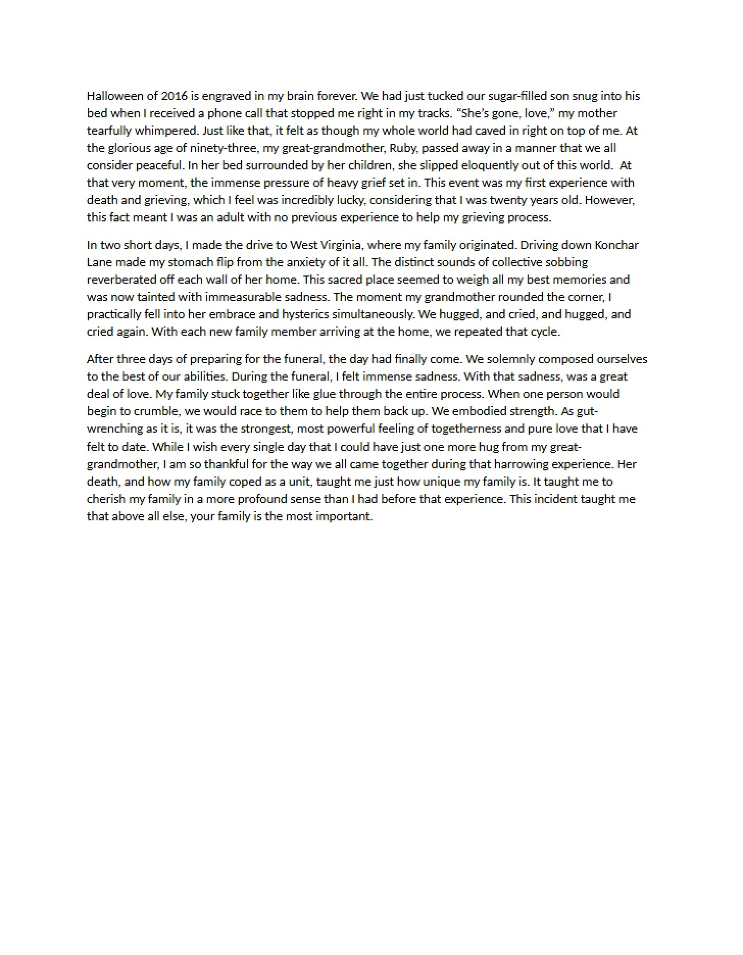Narrative Short Story