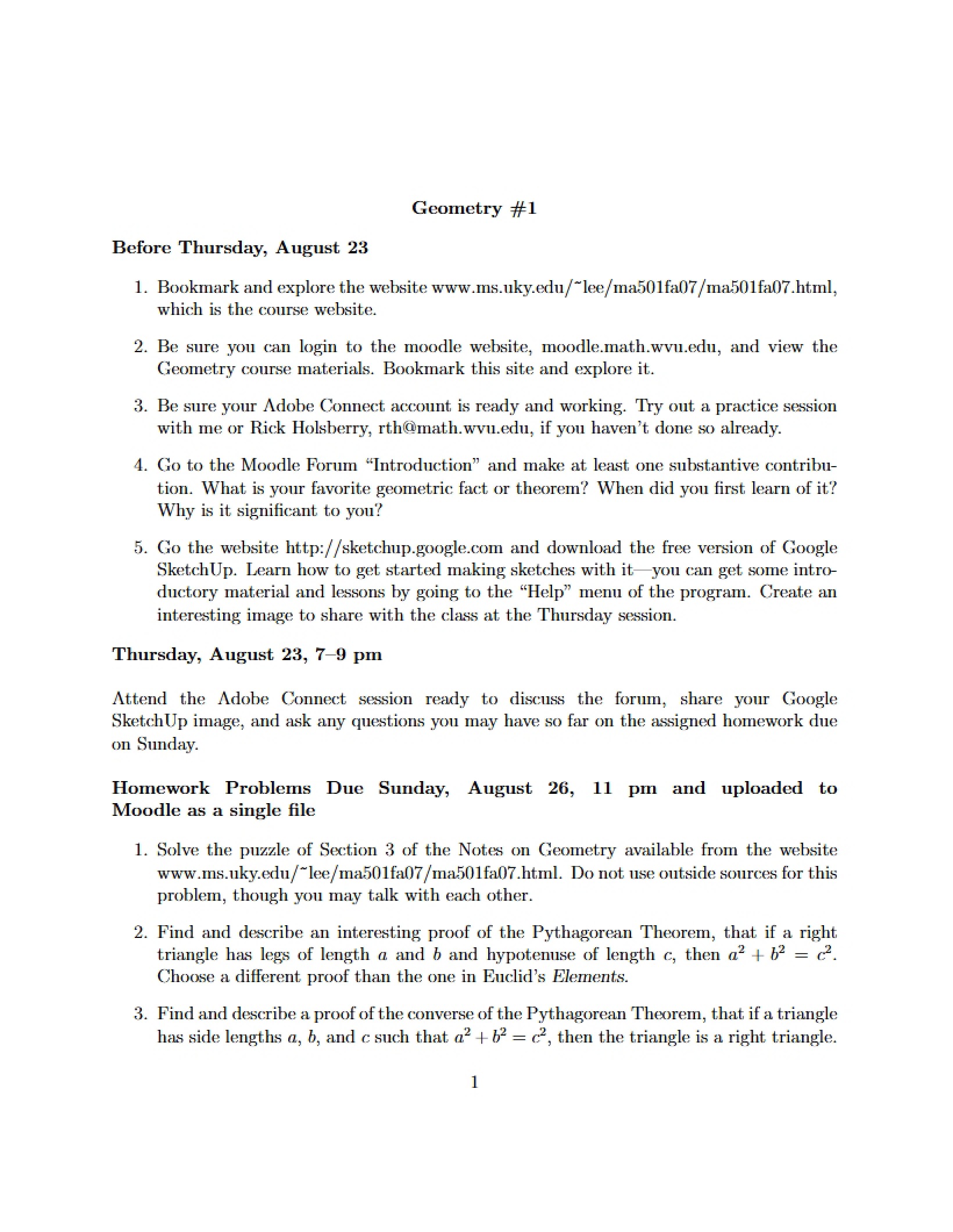 Geometry Concepts