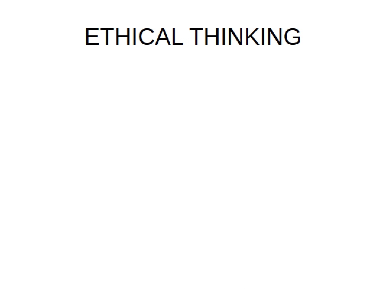 Thinking Ethically