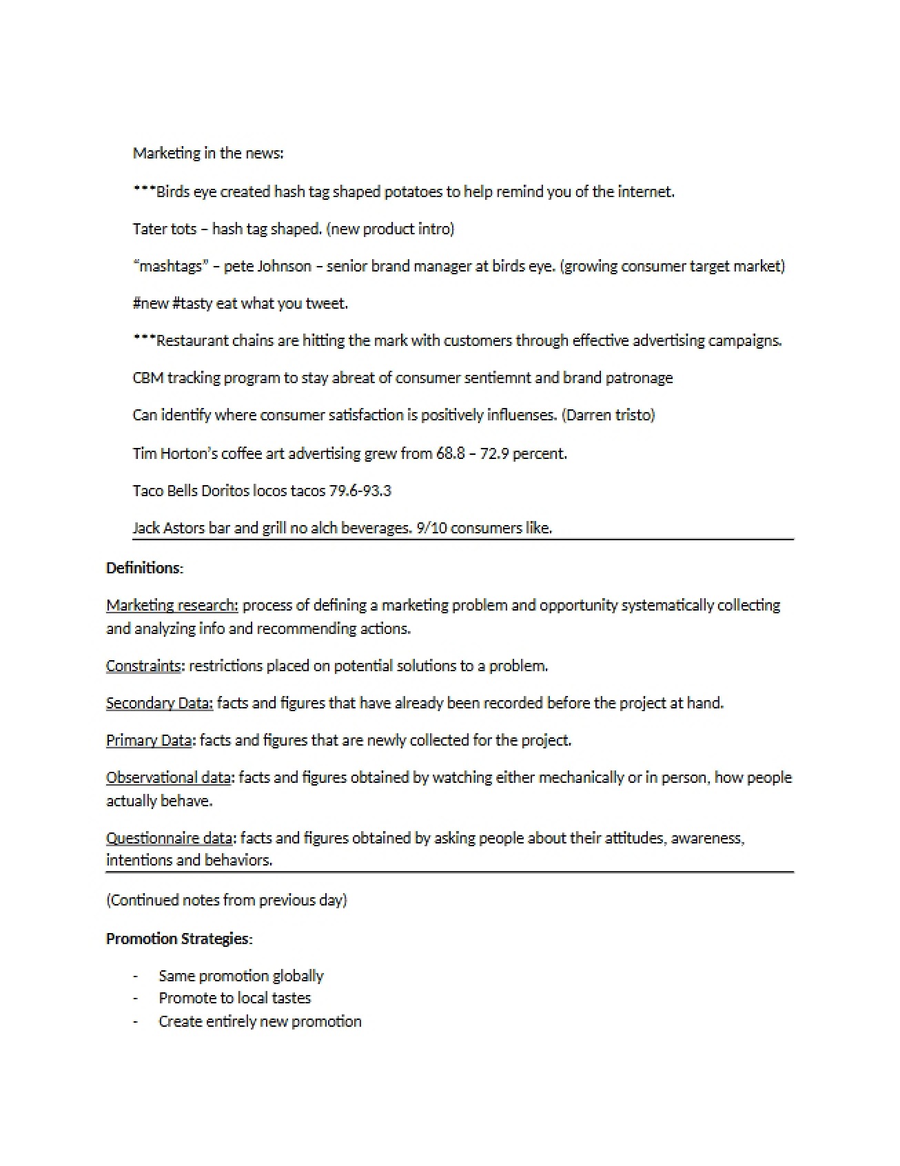 Intro to Marketing Principles