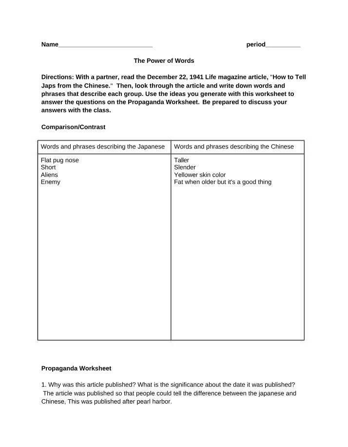 Analyzing Propaganda and Racial Profiling - The Power of Words