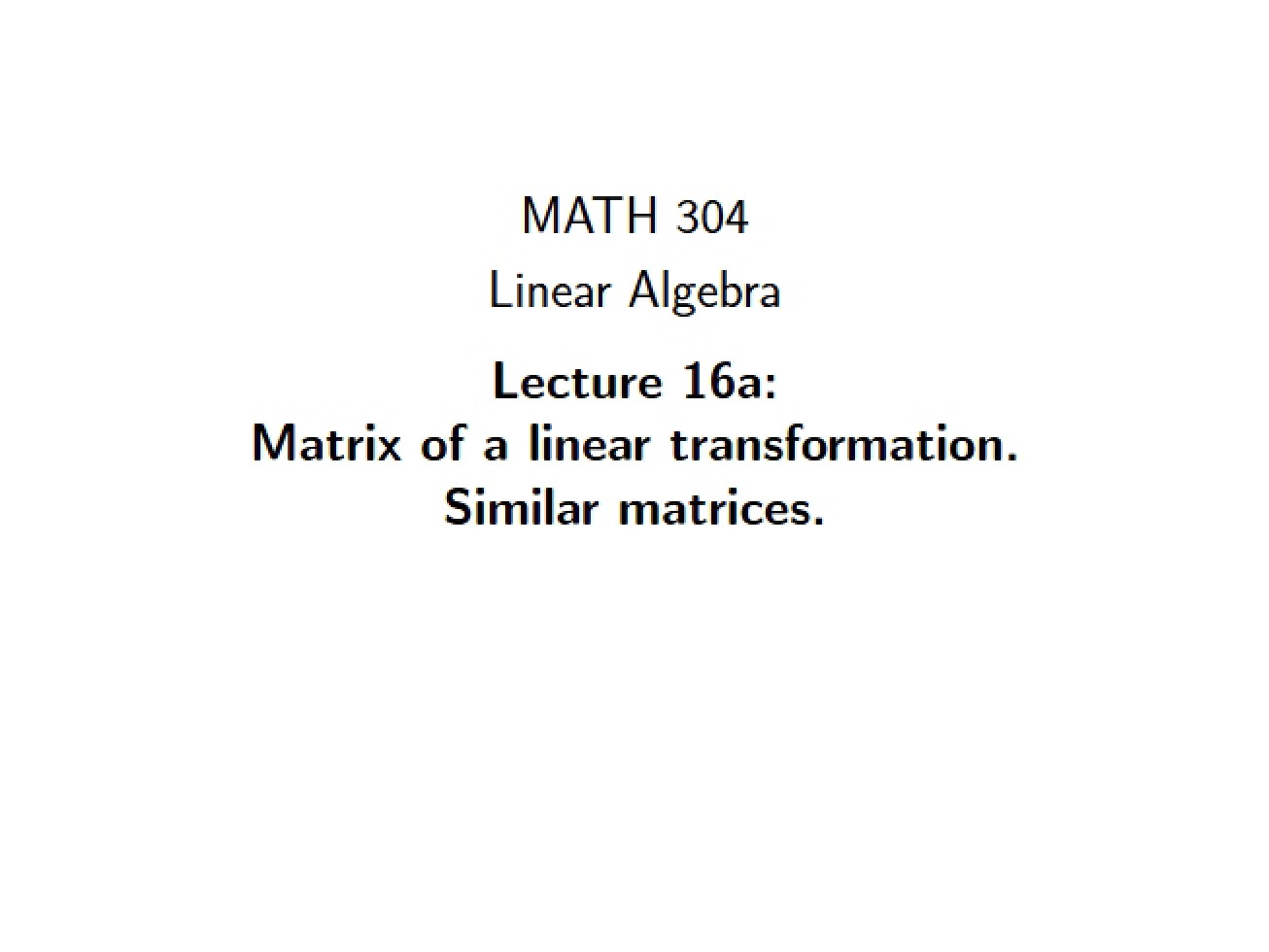 Lecture Two, Part Nine (Web)