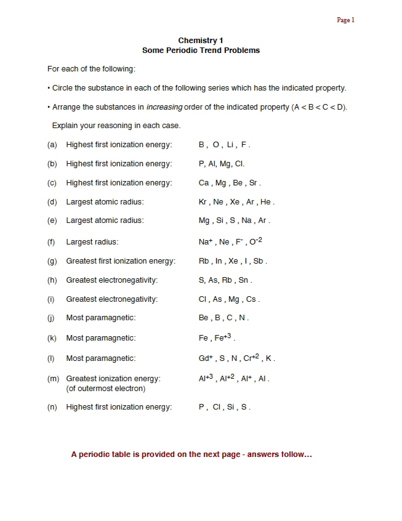 Problem Set Five