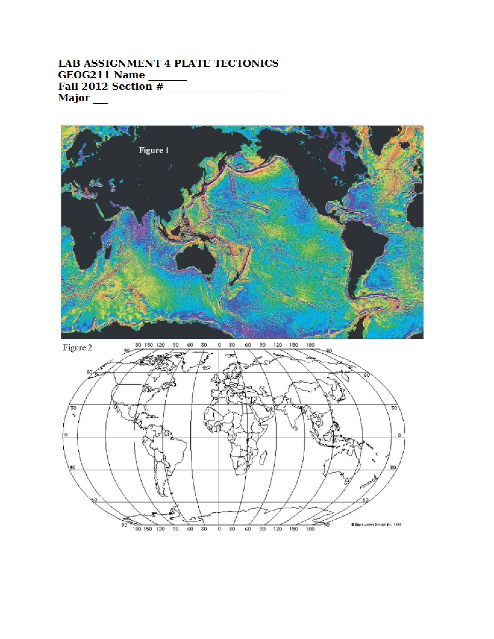 Plate Tectonics Lab Assignment 4