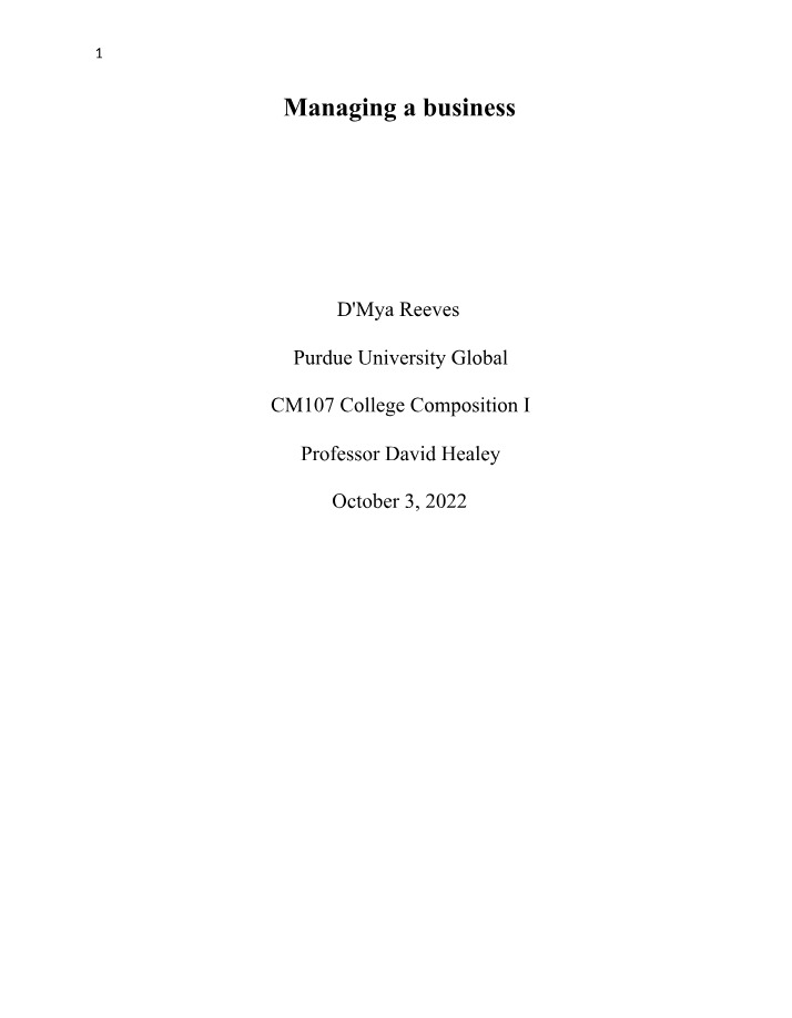 Business Management