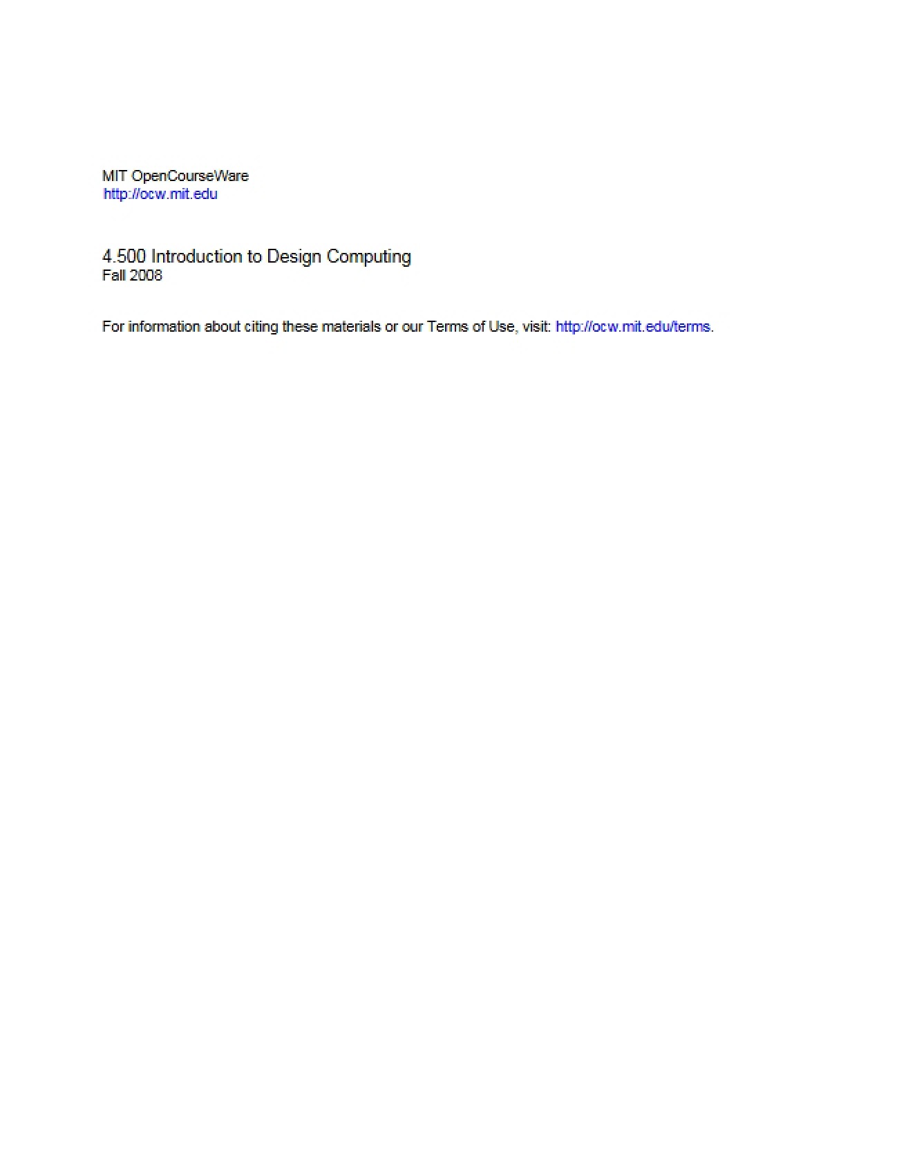 Design Computing Study Notes