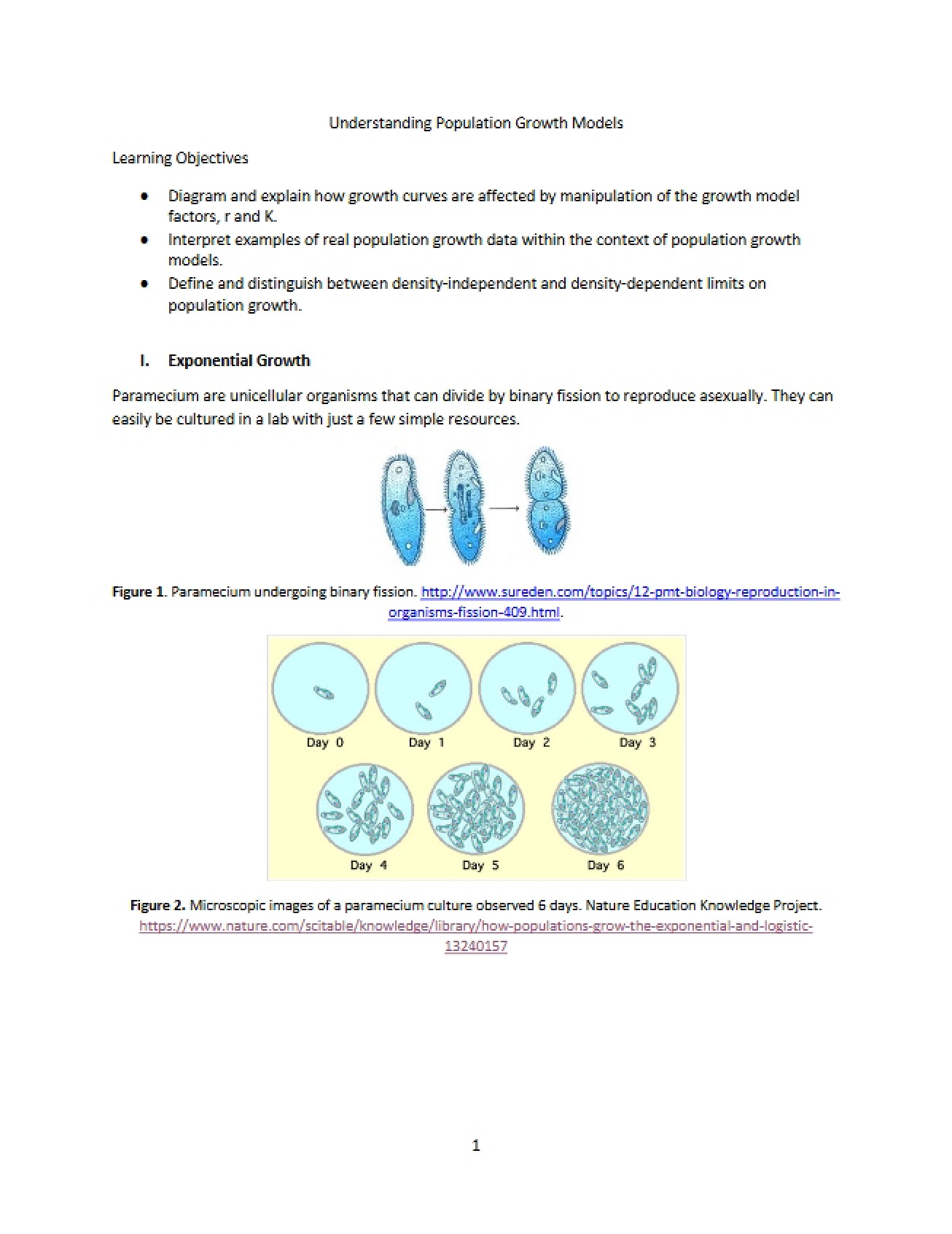 Models of Population Growth and Dynamics