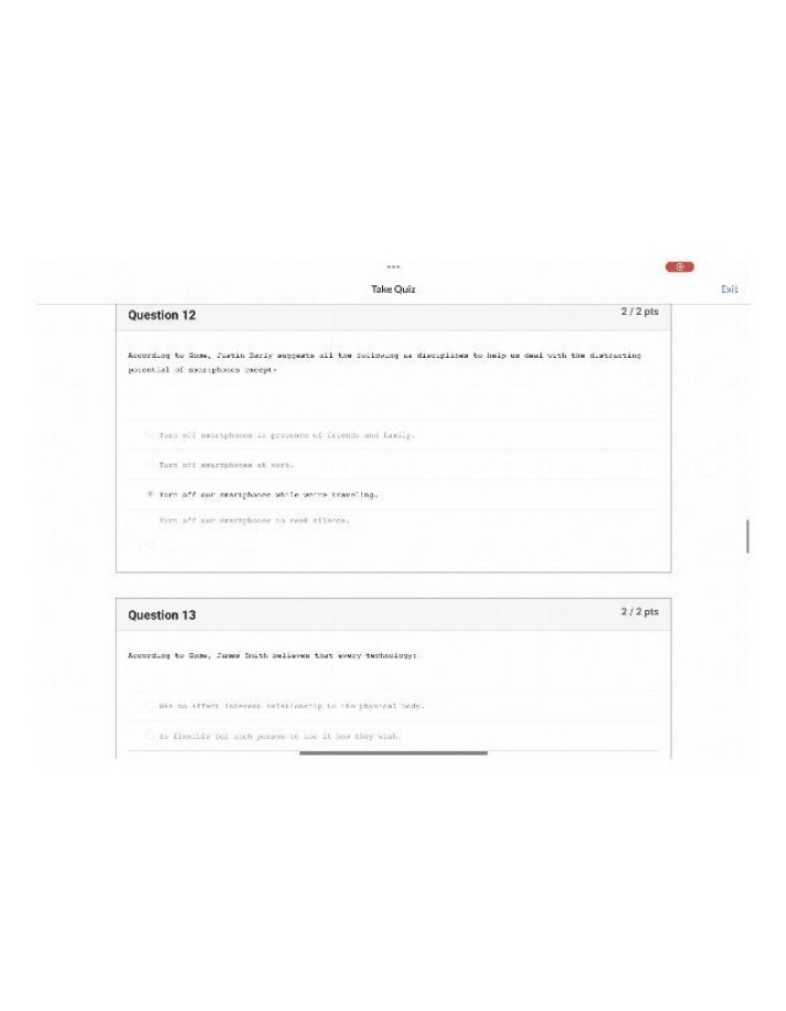 Quiz - Dealing with Smartphone Distractions