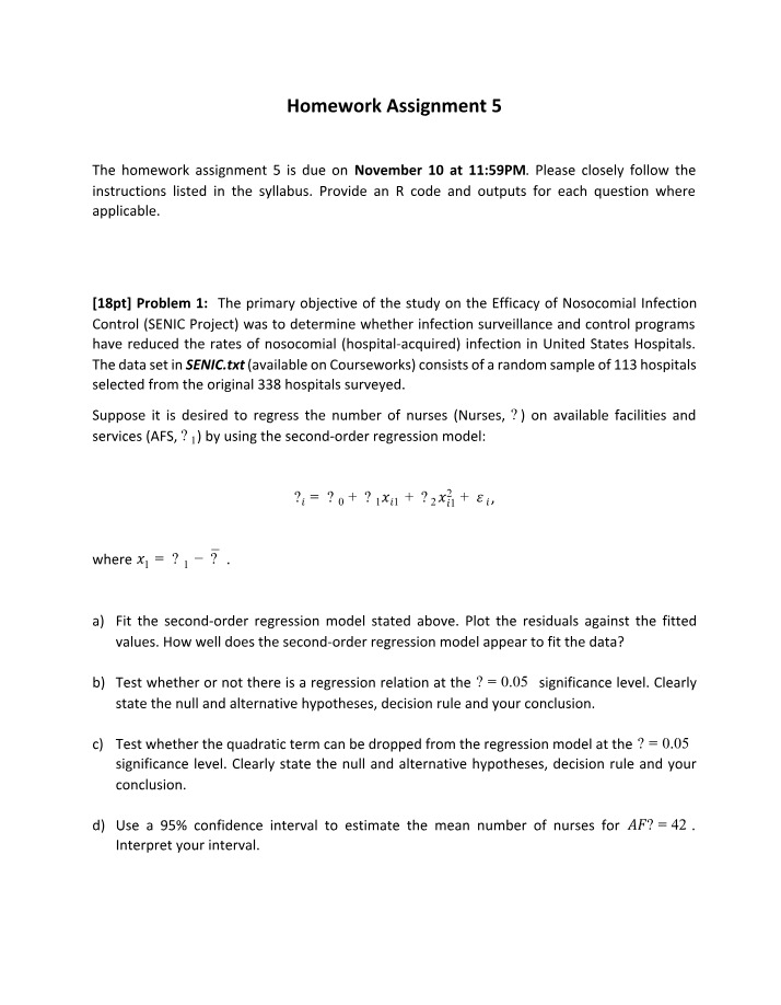 STATISTICS GR5203 - Homework Assignment 5