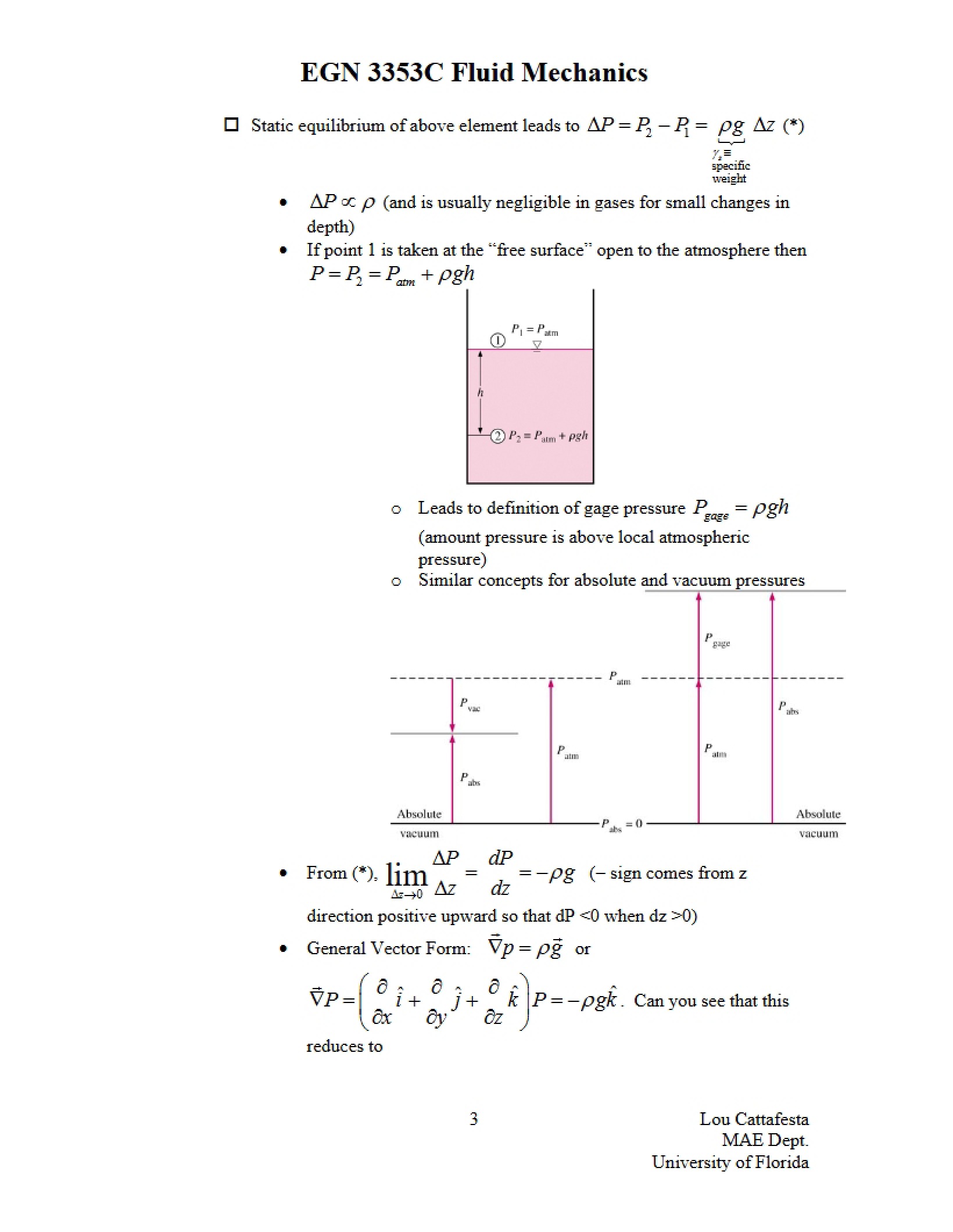 Fluid Mechanics Notes - Lecture 05
