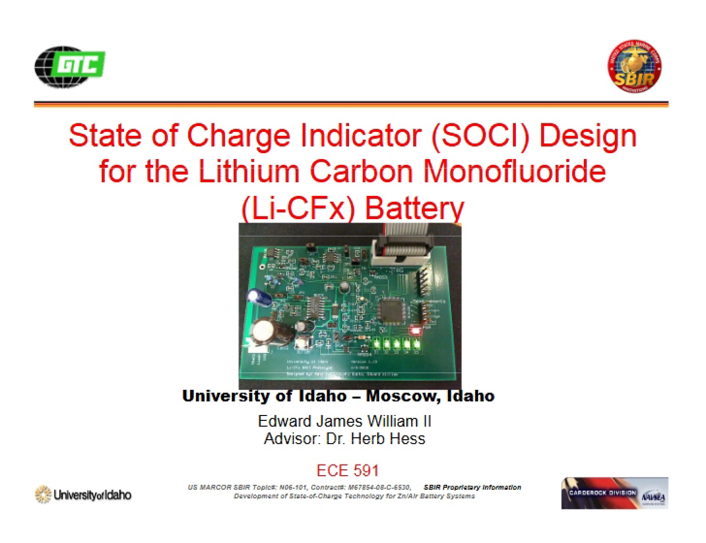 Design of SOCI (State of Charge Indicator)