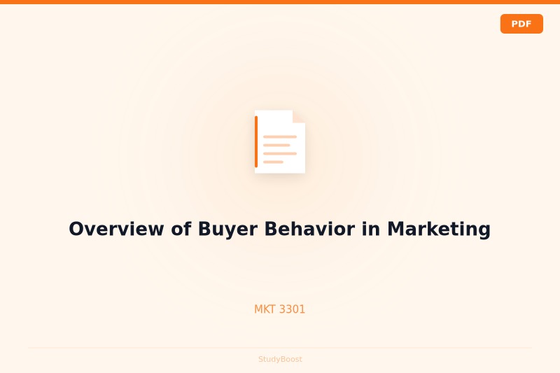 Overview of Buyer Behavior in Marketing