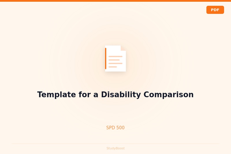 Template for a Disability Comparison