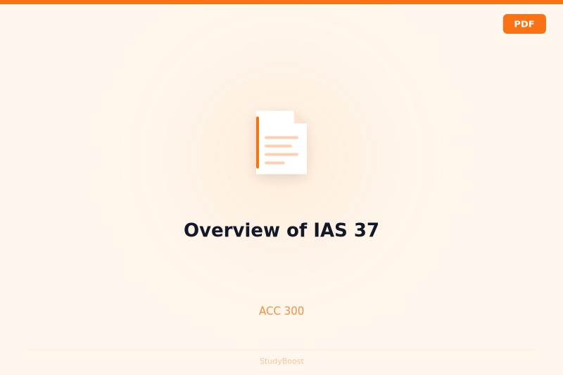 Overview of IAS 37