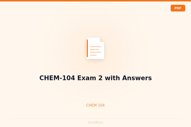CHEM-104 Exam 2 with Answers