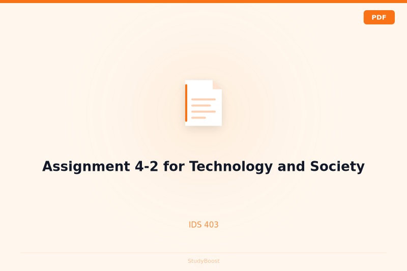 Assignment 4-2 for Technology and Society