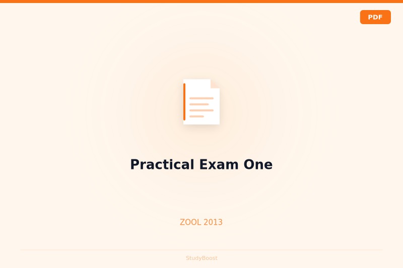 Practical Exam One
