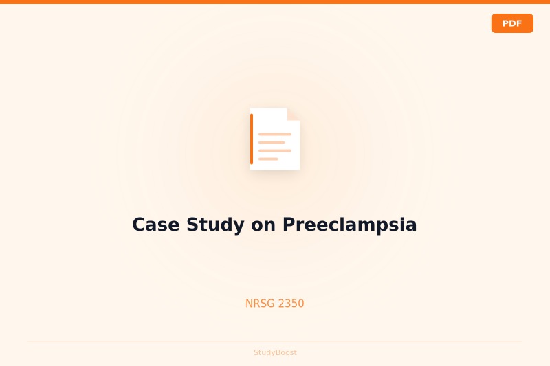 Case Study on Preeclampsia