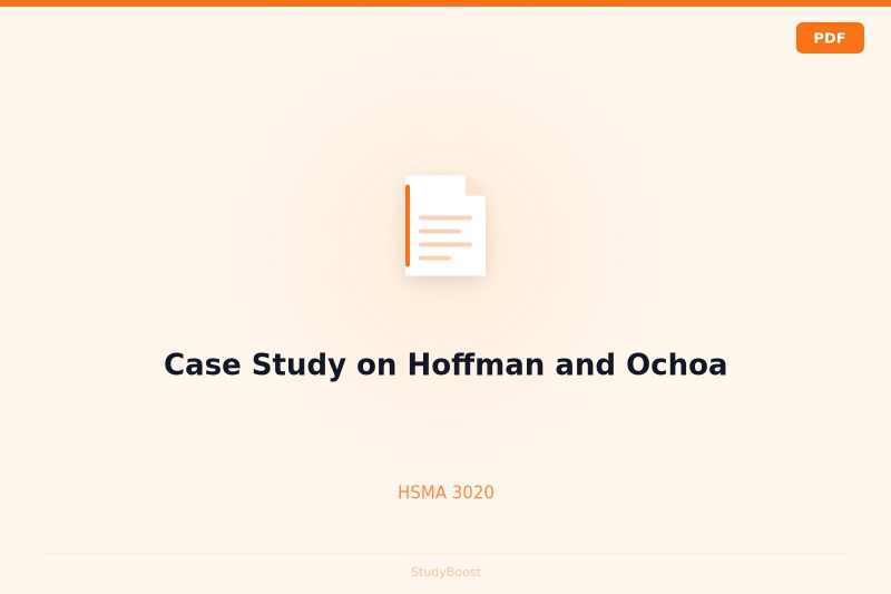 Case Study on Hoffman and Ochoa