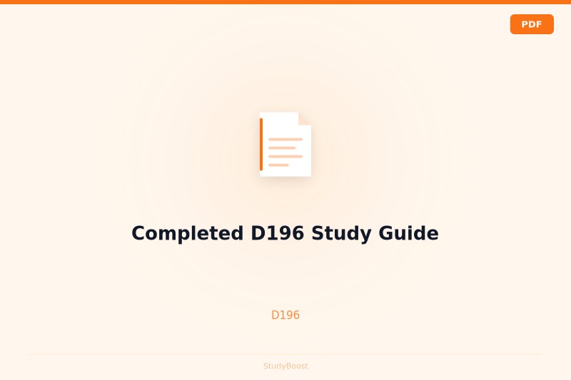 Completed D196 Study Guide