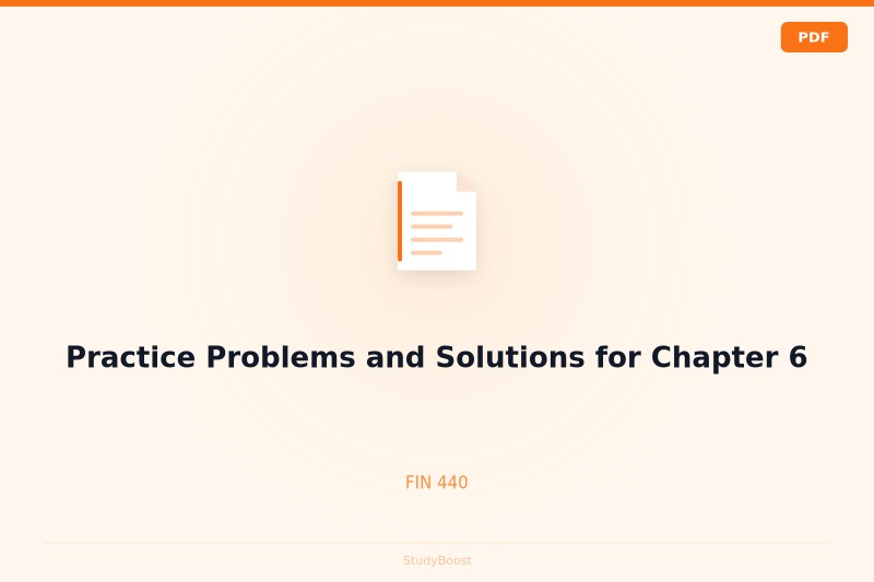 Practice Problems and Solutions for Chapter 6