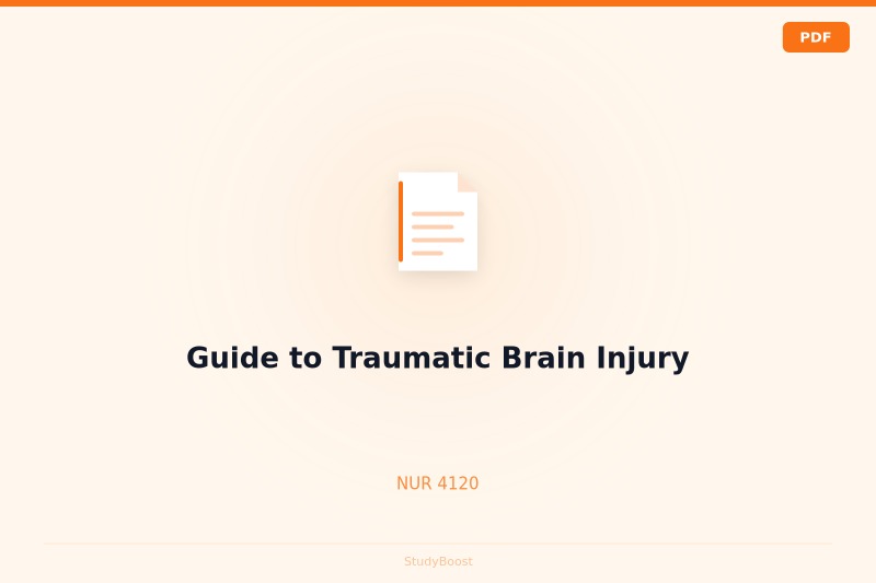Guide to Traumatic Brain Injury