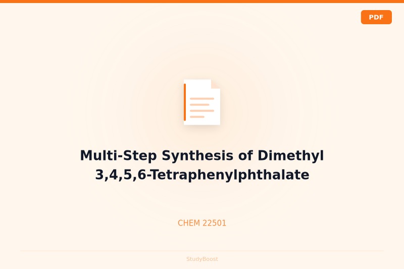 Multi-Step Synthesis of Dimethyl 3,4,5,6-Tetraphenylphthalate