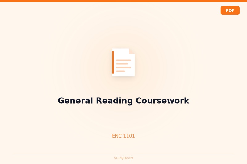General Reading Coursework