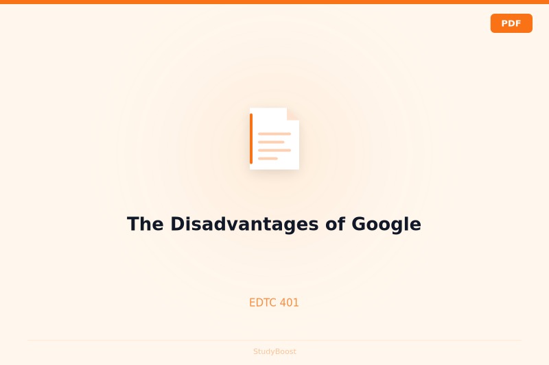 The Disadvantages of Google