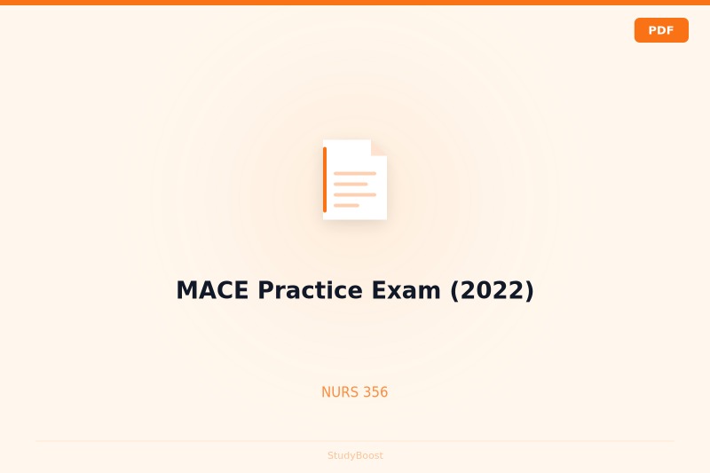 MACE Practice Exam (2022)