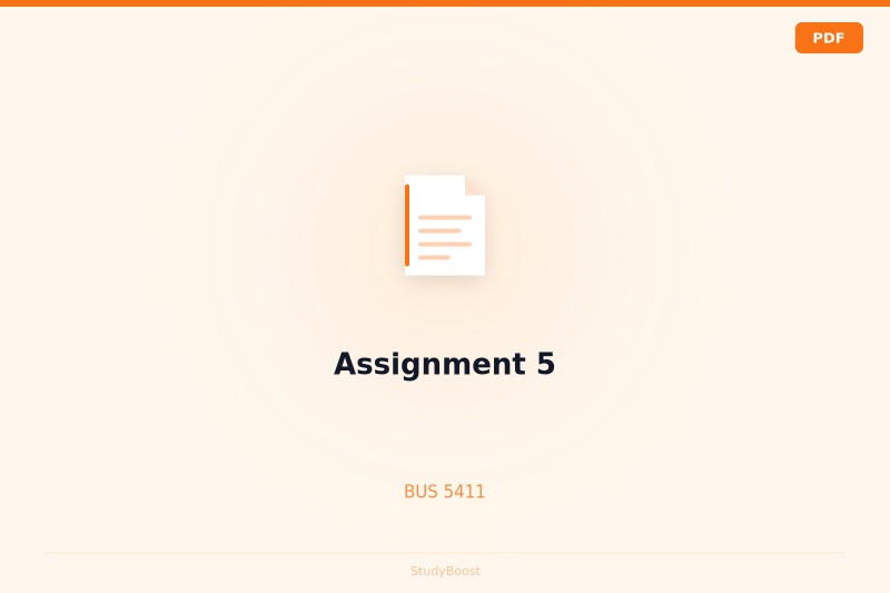 Assignment 5