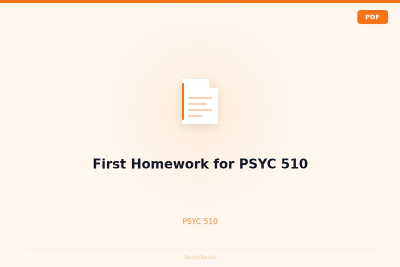 First Homework for PSYC 510