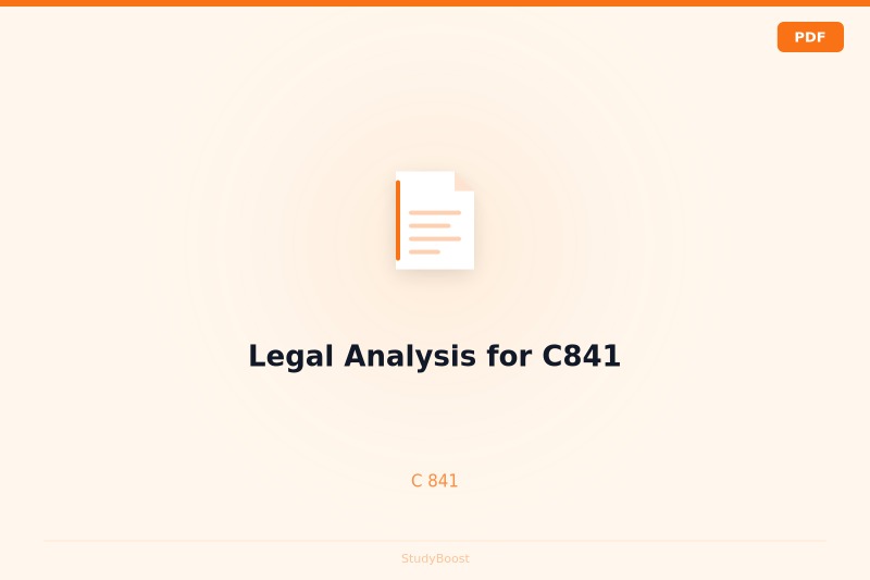 Legal Analysis for C841