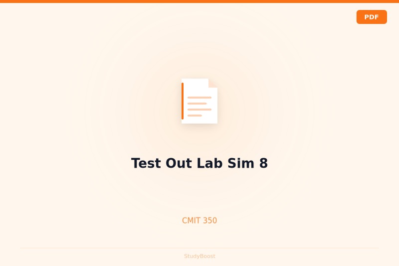 Test Out Lab Sim 8