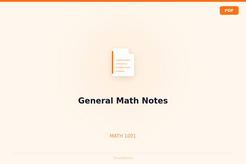 General Math Notes