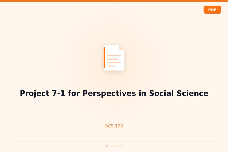Project 7-1 for Perspectives in Social Science