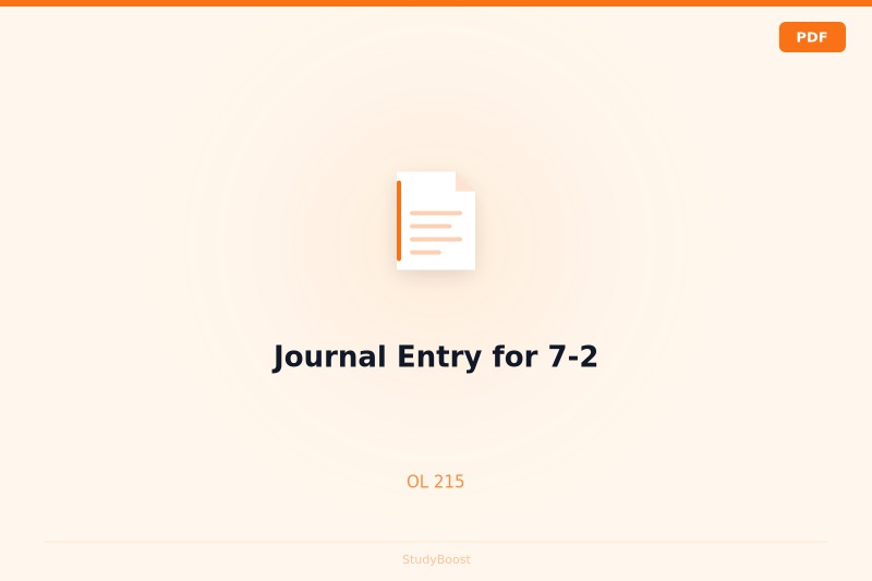 Journal Entry for 7-2