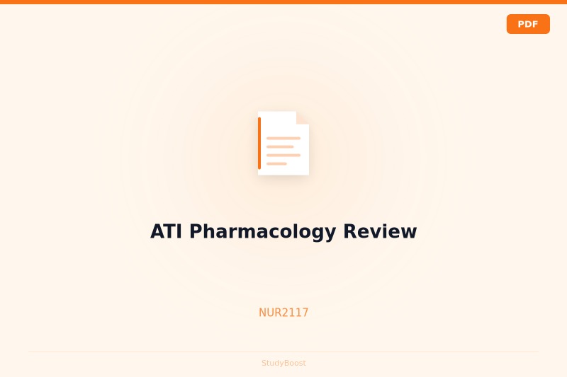 ATI Pharmacology Review