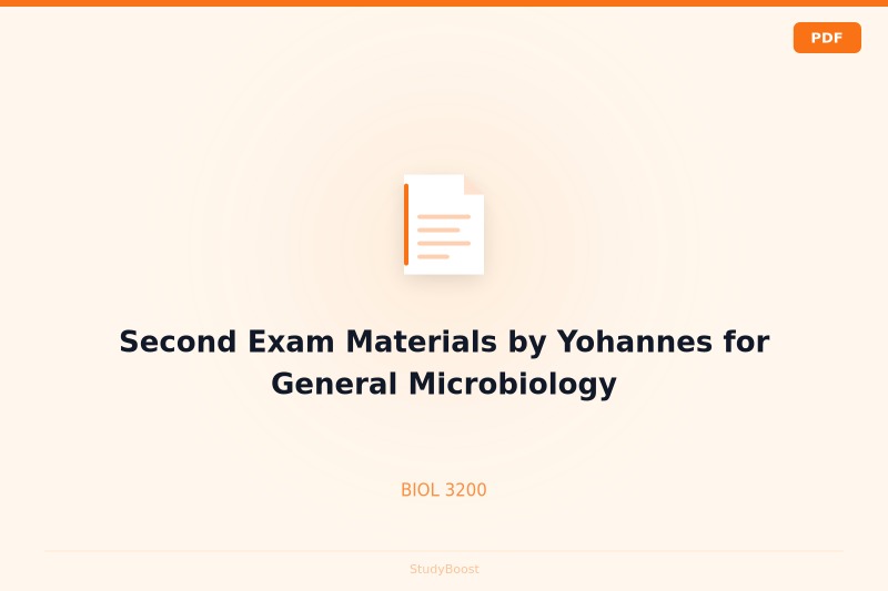 Second Exam Materials by Yohannes for General Microbiology