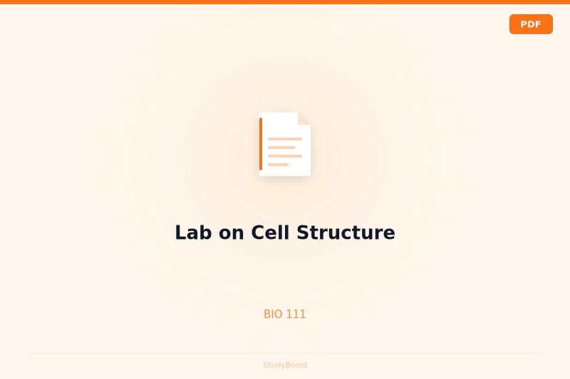Lab on Cell Structure