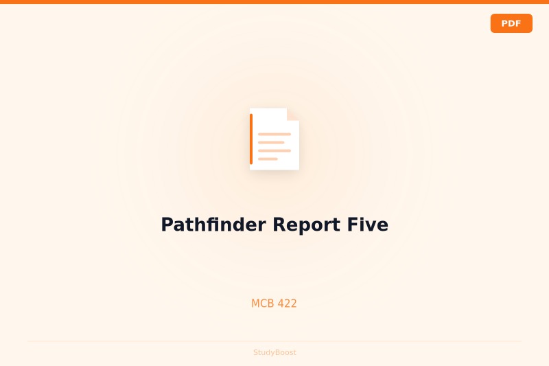 Pathfinder Report Five