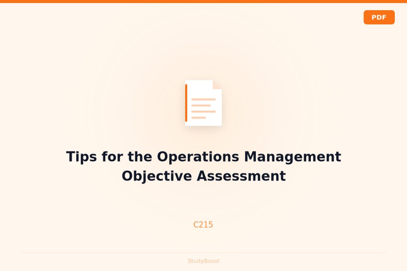 Tips for the Operations Management Objective Assessment