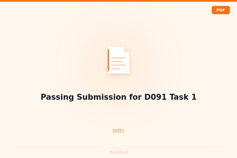 Passing Submission for D091 Task 1